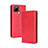 Leather Case Stands Flip Cover Holder BY4 for Realme V3 5G Red