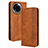 Leather Case Stands Flip Cover Holder BY4 for Realme V50s 5G Brown