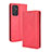 Leather Case Stands Flip Cover Holder BY4 for Samsung Galaxy A15 LTE Red