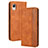 Leather Case Stands Flip Cover Holder BY4 for Samsung Galaxy A23 5G SC-56C Brown