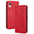 Leather Case Stands Flip Cover Holder BY4 for Samsung Galaxy A23s Red