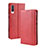 Leather Case Stands Flip Cover Holder BY4 for Samsung Galaxy A50S Red