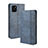 Leather Case Stands Flip Cover Holder BY4 for Samsung Galaxy A81 Blue