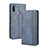 Leather Case Stands Flip Cover Holder BY4 for Samsung Galaxy M11 Blue