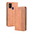 Leather Case Stands Flip Cover Holder BY4 for Samsung Galaxy M21s Brown