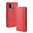 Leather Case Stands Flip Cover Holder BY4 for Samsung Galaxy M30s Red