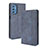 Leather Case Stands Flip Cover Holder BY4 for Samsung Galaxy M52 5G Blue