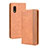 Leather Case Stands Flip Cover Holder BY4 for Samsung Galaxy XCover Pro Brown