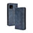 Leather Case Stands Flip Cover Holder BY4 for Sharp Aquos Sense4 Basic Blue