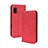 Leather Case Stands Flip Cover Holder BY4 for Sharp Aquos wish Red