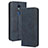 Leather Case Stands Flip Cover Holder BY4 for Sharp Rouvo V Blue