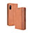 Leather Case Stands Flip Cover Holder BY4 for Sony Xperia Ace II Brown
