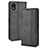 Leather Case Stands Flip Cover Holder BY4 for Sony Xperia Ace III Black