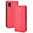 Leather Case Stands Flip Cover Holder BY4 for Sony Xperia Ace III Red