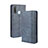 Leather Case Stands Flip Cover Holder BY4 for Vivo iQOO U3 4G Blue