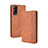 Leather Case Stands Flip Cover Holder BY4 for Vivo iQOO Z3 5G Brown