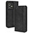 Leather Case Stands Flip Cover Holder BY4 for Vivo V23 Pro 5G Black