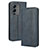Leather Case Stands Flip Cover Holder BY4 for Vivo V25 Pro 5G Blue