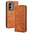 Leather Case Stands Flip Cover Holder BY4 for Vivo V25 Pro 5G Brown