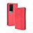 Leather Case Stands Flip Cover Holder BY4 for Vivo X60 Pro+ Plus 5G Red