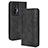 Leather Case Stands Flip Cover Holder BY4 for Vivo X70 5G Black