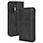 Leather Case Stands Flip Cover Holder BY4 for Vivo X70 Pro 5G Black