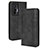 Leather Case Stands Flip Cover Holder BY4 for Vivo X70t Black