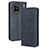 Leather Case Stands Flip Cover Holder BY4 for Vivo X90 5G Blue