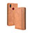 Leather Case Stands Flip Cover Holder BY4 for Vivo Y11 Brown