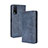 Leather Case Stands Flip Cover Holder BY4 for Vivo Y12A Blue