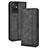 Leather Case Stands Flip Cover Holder BY4 for Vivo Y30 5G Black