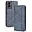 Leather Case Stands Flip Cover Holder BY4 for Vivo Y72t Blue