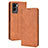 Leather Case Stands Flip Cover Holder BY4 for Vivo Y72t Brown