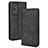 Leather Case Stands Flip Cover Holder BY4 for Vivo Y76s 5G Black