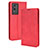 Leather Case Stands Flip Cover Holder BY4 for Vivo Y76s 5G Red