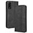 Leather Case Stands Flip Cover Holder BY4 for Wiko Power U10 Black