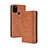 Leather Case Stands Flip Cover Holder BY4 for Wiko View5 Brown