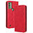 Leather Case Stands Flip Cover Holder BY4 for Wiko Voix Red