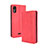 Leather Case Stands Flip Cover Holder BY4 for Wiko Y51 Red