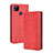 Leather Case Stands Flip Cover Holder BY4 for Xiaomi POCO C3 Red