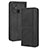 Leather Case Stands Flip Cover Holder BY4 for Xiaomi Poco C40 Black
