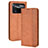 Leather Case Stands Flip Cover Holder BY4 for Xiaomi Poco M4 Pro 4G Brown