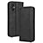 Leather Case Stands Flip Cover Holder BY4 for Xiaomi Poco M5 4G Black