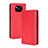 Leather Case Stands Flip Cover Holder BY4 for Xiaomi Poco X3 NFC Red