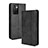 Leather Case Stands Flip Cover Holder BY4 for Xiaomi Redmi 10 (2022) Black