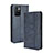 Leather Case Stands Flip Cover Holder BY4 for Xiaomi Redmi 10 (2022) Blue