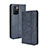 Leather Case Stands Flip Cover Holder BY4 for Xiaomi Redmi 10 4G Blue