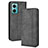 Leather Case Stands Flip Cover Holder BY4 for Xiaomi Redmi 10 5G Black