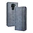 Leather Case Stands Flip Cover Holder BY4 for Xiaomi Redmi 10X 4G Blue