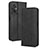Leather Case Stands Flip Cover Holder BY4 for Xiaomi Redmi 11 Prime 4G Black